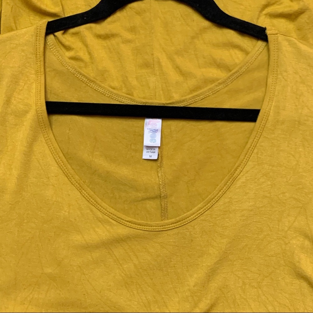 Lularoe mustard perfect tee Medium
